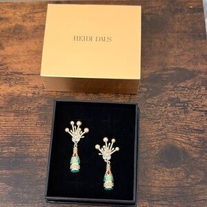 Heidi Daus Gold and Multicolor Drop Earrings omega